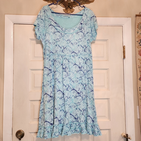 fresh produce Dresses & Skirts - Fresh Produce Light & Navy Blue Ruffled Tiered Sundress Size Medium
